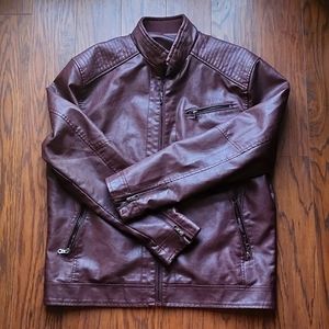 Vicalled mens leather jacket
